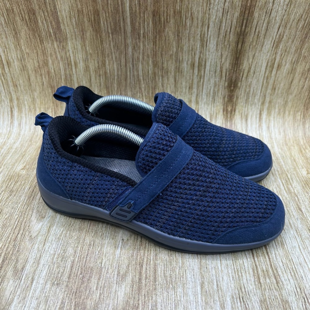 Orthofeet Quincy 823 Women's Size 7.5 B Navy Blue Stretch Orthopedic Shoes